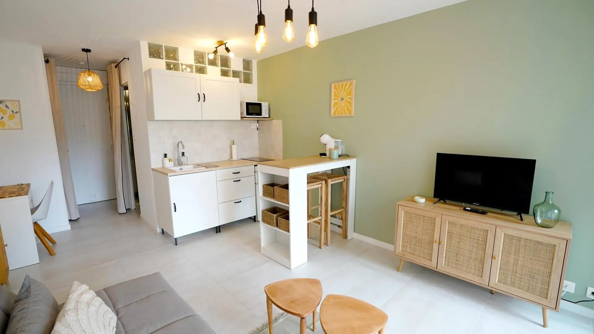 Studio A 1Min Des Plages, Juan Les Pins Antibes Frankrike